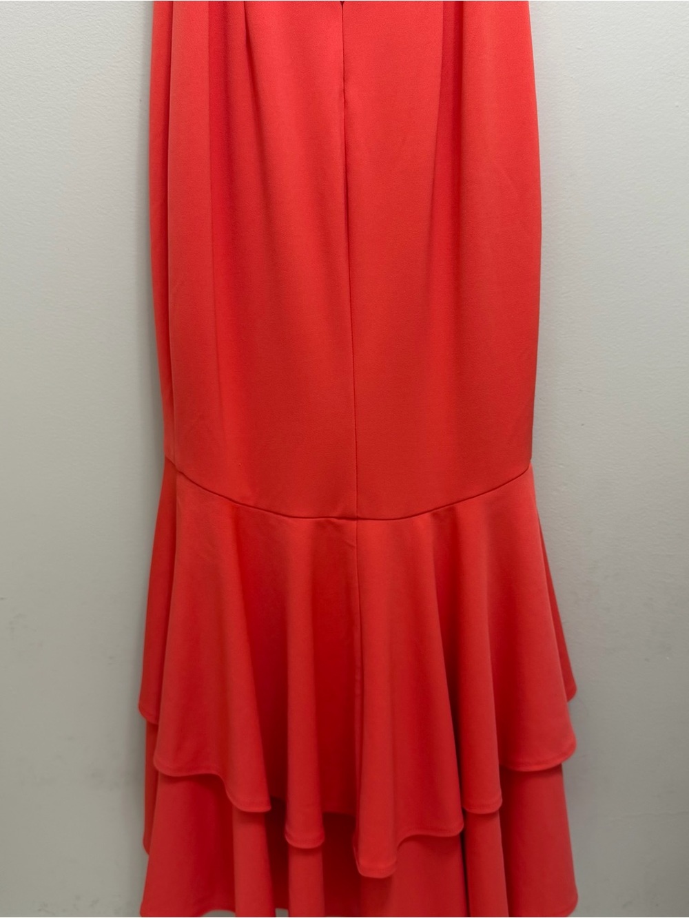 Katie May Aphrodite Maxi Dress Open Back Ruffle Hem in Cayenne Size M NWT NEW - Picture 8 of 11